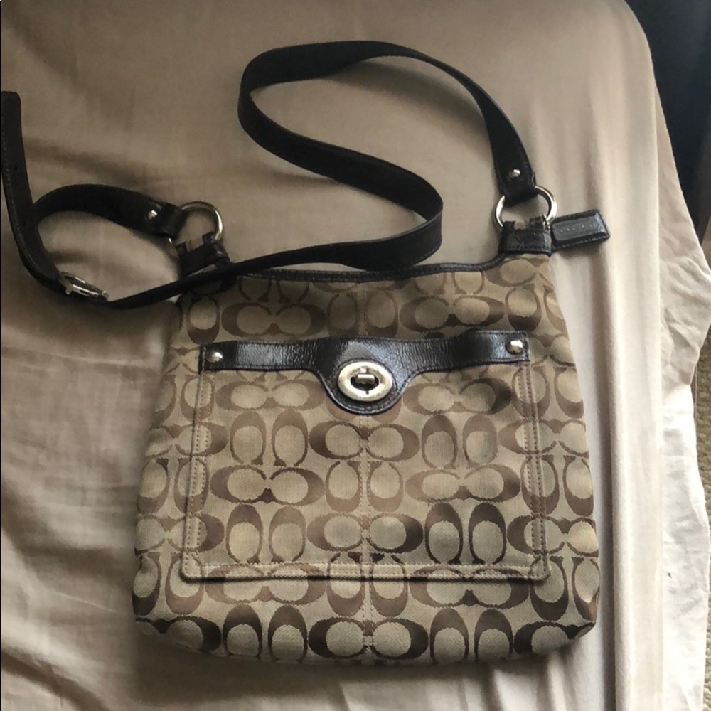 Coach monogram crossbody bag